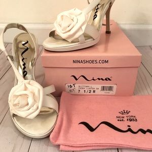 BN Nina Ivory Wedding Shoes Sz 7.5